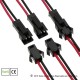 Conector DC Macho-Hembra con Cable Ficha polarizada PVC Negro